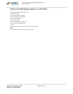 Gelett Burgess Papers - California Digital Library