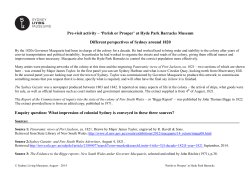 Perish or Prosper - Sydney Living Museums