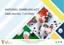 National Gambling Act Brochure