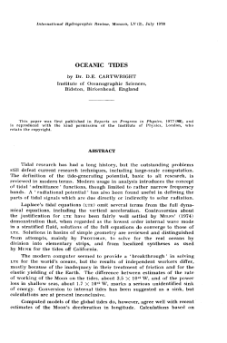 OCEANIC TIDES