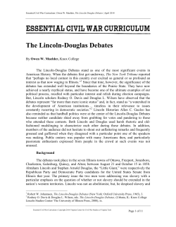 The Lincoln-Douglas Debates Essay
