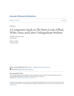 A Comparative Study on The Stress Levels of Black, White, Asian
