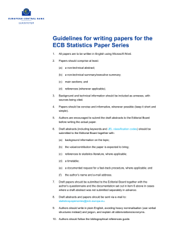 Authors` guidance - ECB