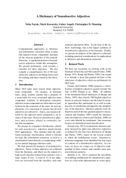 A Dictionary of Nonsubsective Adjectives