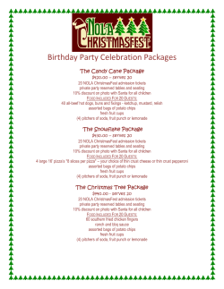 Birthday Party Celebration Packages