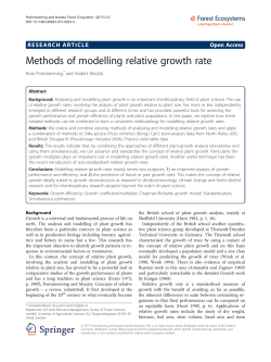 Methods of modelling relative growth rate | SpringerLink