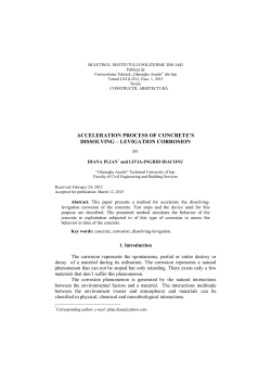 ACCELERATION PROCESS OF CONCRETE`S DISSOLVING