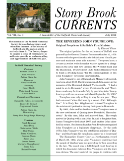 July 2012 - Suffield Historical Society