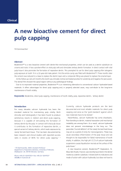 A new bioactive cement for direct pulp capping
