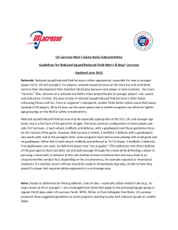 Guidelines for Reduced Squad/Reduced Field for