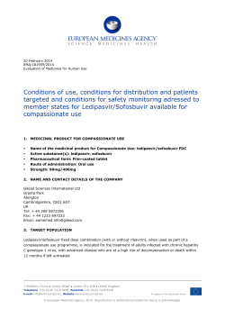 Conditions of use, conditions for distribution and - EMA