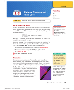 Rational Numbers and Their Uses