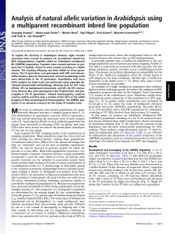 Analysis of natural allelic variation in Arabidopsis using a