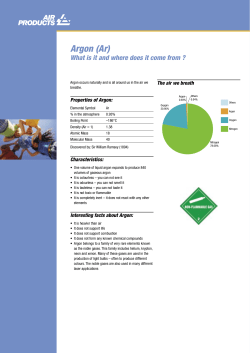 Gas info argon - Teaching Ideas