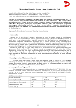 Methodology Measuring Geometry of the Shank Cutting Tools