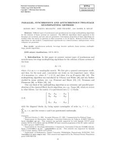 PARALLEL, SYNCHRONOUS AND ASYNCHRONOUS TWO