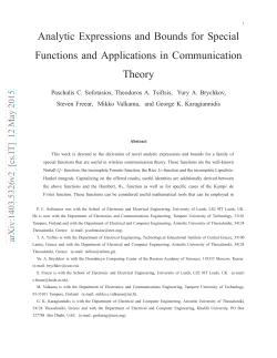 Analytic Expressions and Bounds for Special Functions and