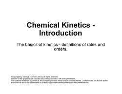 Chemical Kinetics