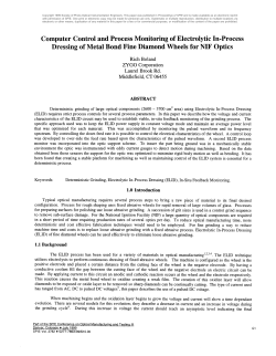 Computer Control and Process Monitoring of