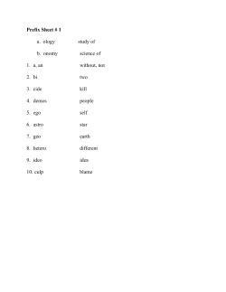 Prefix Lists - Farmingdale School District