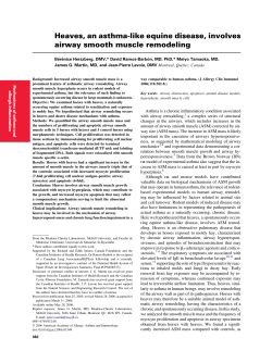 Heaves, an asthma-like equine disease, involves airway smooth