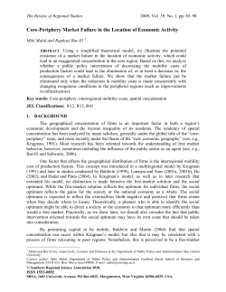 Core-Periphery Market Failure in the Location of Economic Activity