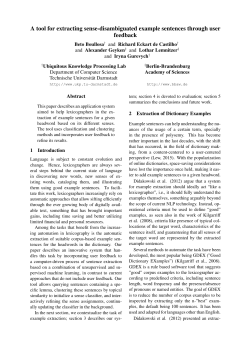 A tool for extracting sense-disambiguated example sentences