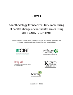 A methodology for near real-time monitoring of habitat - Terra-i
