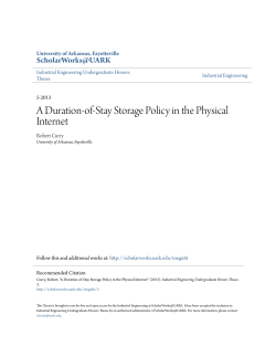 A Duration-of-Stay Storage Policy in the Physical Internet