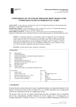 COMPARISON OF TWO-PHASE PRESSURE DROP MODELS FOR