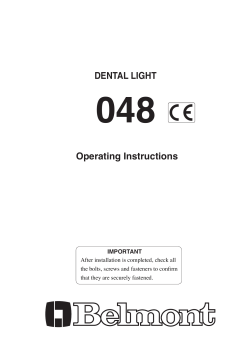 Operating Instructions DENTAL LIGHT 048