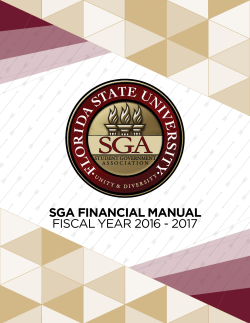 SGA FinAnciAl MAnuAl Fiscal Year 2016 - 2017