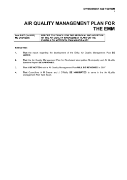 Air Quality Management Plan