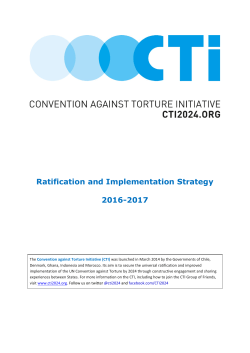 Ratification and Implementation Strategy 2016-2017