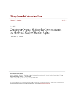 Shifting the Conversation in the Historical Study of Human Rights