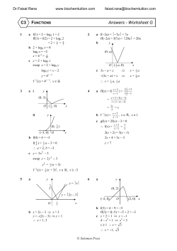 Answers - BioChem Tuition