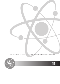 Designing Courses on the nature anD history of sCienCe