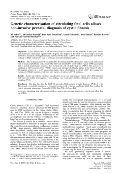 Genetic characterisation of circulating fetal cells allows non