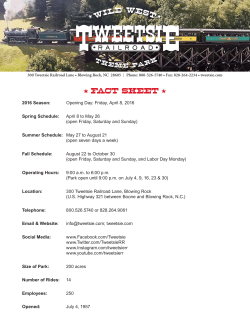 fact sheet - Tweetsie Railroad