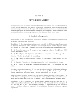 AFFINE GEOMETRY