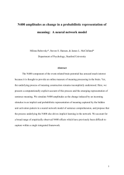 Change in a probabilistic representation of meaning