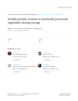 Soluble protein content in minimally processed