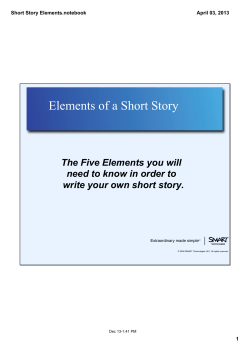 Short Story Elements.notebook