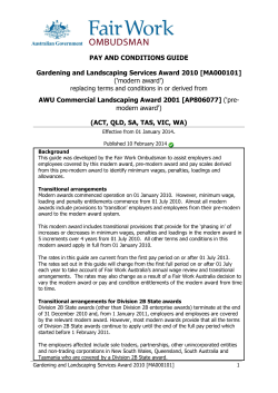 AP806077 Gardening and Landscaping Services Award 2010