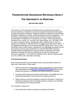 &yuml;&thorn;M icrosoft W ord - T ransporting H azardous M aterials S afely