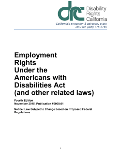 Employment Rights Under the Americans with Disabilities Act