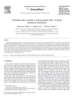Turbulent flow around a wall-mounted cube: A direct numerical