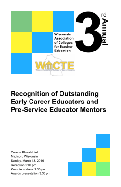 3rdAnnual - Wisconsin Association of Colleges for Teacher Education