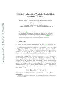 Infinite Synchronizing Words for Probabilistic Automata