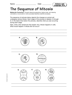 Science and Language Arts: The Sequence of Mitosis